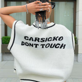 Fashion Versatile Knitted Vest Sleeveless Pullover Loose Top