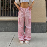 Loose overalls fashion casual low waist large size loose and slim leggings
