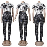 Casual Printed Suit Two Piece
