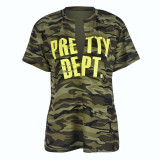 Sexy Slim Print Camo Top T-Shirt