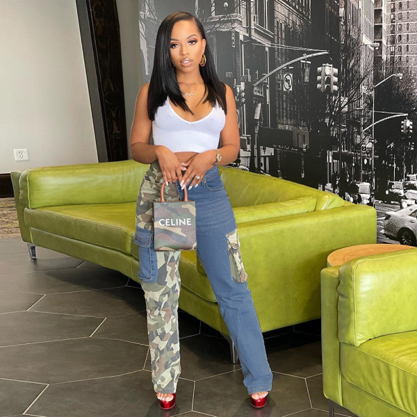 Statement Trend Contrast Pocket Stretch Jeans