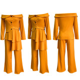 Fashionable commuter suit and trousers suit
