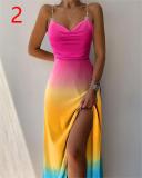 Fashion Ladies Sling Print Dress Dress