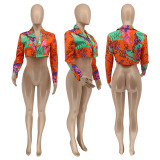 Women's Fashion Casual Positioning Print Small Blazer