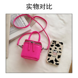 Striped Mini Lipstick Small Bag Fashion Portable Bucket Bag Personality Messenger Bag GH8638