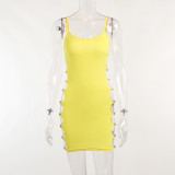 Chain Hollow Dress Fashion Sexy Women's Fitted Body Thin Temperament Short Skirt