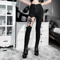 Hollow cross sexy skinny trousers Hollow cross sexy skinny trousers