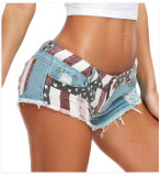 Night club hole low waist jeans denim shorts sexy hot pants night club hole