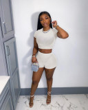 Sexy Perspective Mesh Fashion Casual Two Piece Suit