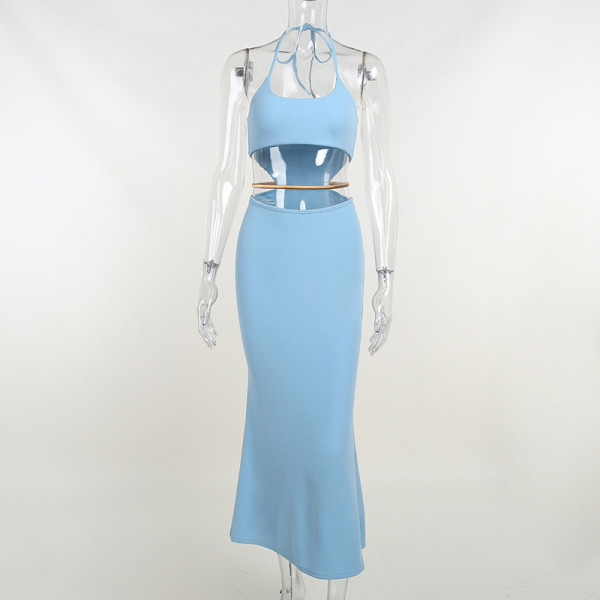 Sexy Slim Fit Cutout Cropped Slip Dress