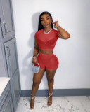 Sexy Perspective Mesh Fashion Casual Two Piece Suit