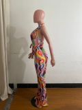 Fashionable and casual new backless jumpsuit
