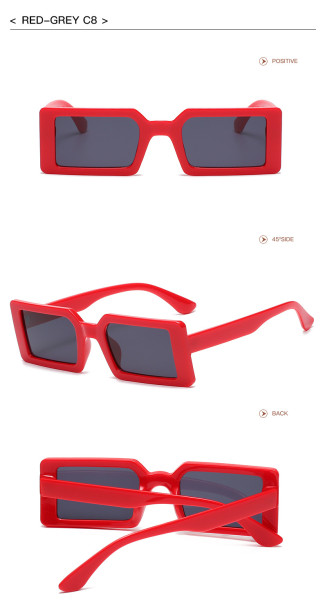 Square Sunglasses Small Frame Sunglasses Transparent Color Personality Street Shot Sunglasses