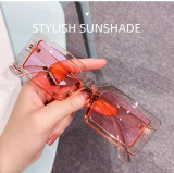 Square Sunglasses Small Frame Sunglasses Transparent Color Personality Street Shot Sunglasses