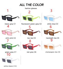 Square Sunglasses Small Frame Sunglasses Transparent Color Personality Street Shot Sunglasses