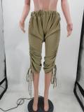 Fashion Loose Drawstring Casual Cropped Pants