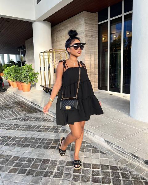 Cute Lace Suspender Backless Loose Dress
