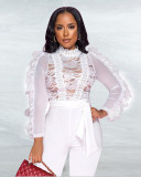 Lace trousers sexy see-through jumpsuit