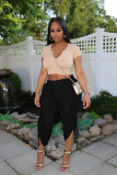 Fashion Loose Drawstring Casual Cropped Pants