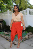 Fashion Loose Drawstring Casual Cropped Pants
