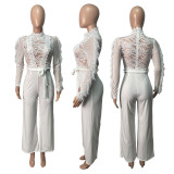 Lace trousers sexy see-through jumpsuit