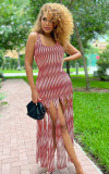 Women's Mesh Positioning Print Dress