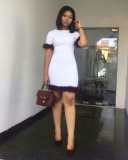 Plush Panel Slim Dress