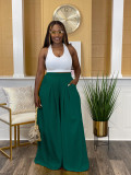 Solid color wide leg pants casual pants trousers 3 colors