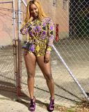 Slim Fit Fashion Print Shorts Set
