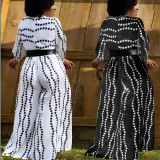 Women's Fashion Casual Sports Print Polka Dot Jumpsuit