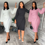 Lantern Long Sleeve Fashion Dress
