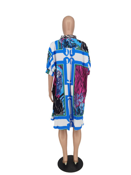 printed shirt dress