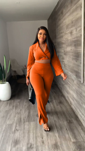 Women's autumn and winter casual suit two-piece suit