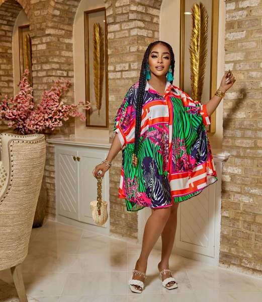 printed shirt dress