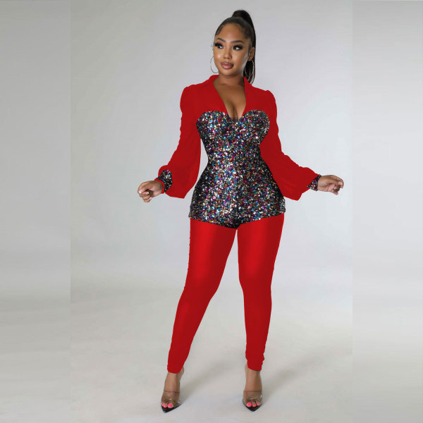 Sexy Mesh Sequin Jumpsuit