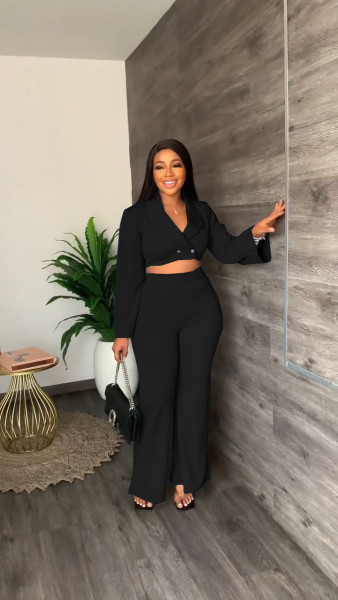 Women's autumn and winter casual suit two-piece suit