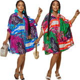 printed shirt dress