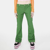 Fashion Solid Color Drawstring Straight Leg Casual Pants Q22PT384
