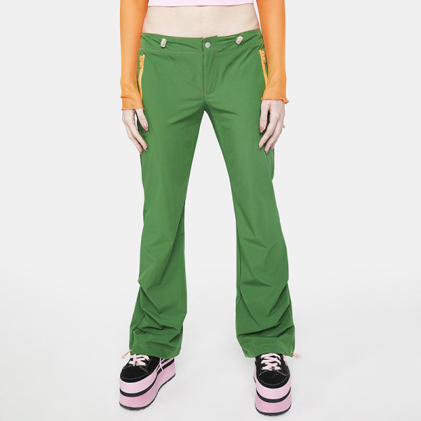 Fashion Solid Color Drawstring Straight Leg Casual Pants Q22PT384