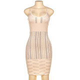 Women's Fashion Sling Sexy One-word Collar Slim Hollow Out Hip Dress