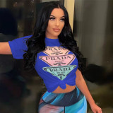 Sexy women's positioning personalized print top