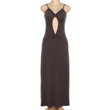 Fashion Hollow Sexy Backless Slim Pack Hip Temperament Dress