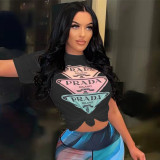 Sexy women's positioning personalized print top