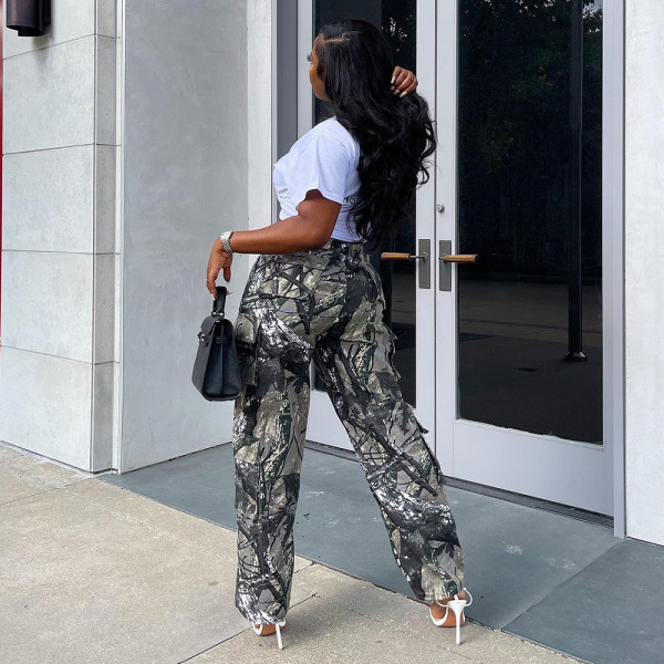 Sexy Loose Casual Zip Pocket Trousers