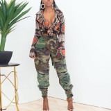 Camouflage Sexy Slim Fit Ripped Casual Pants