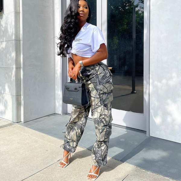 Sexy Loose Casual Zip Pocket Trousers