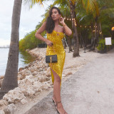 Fashion Sexy Sequin Tube Top Dress Summer Hot Sale New Backless Irregular Dress