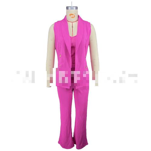 Women's temperament slim wide-leg pants three-piece suit suit