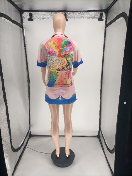 Fashion Casual Printed Short Sleeve Top