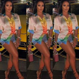 Fashion Casual Printed Short Sleeve Top